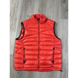 Ralph Lauren Purple Label Orange Down Puffer Vest Jacket Men's L Italy